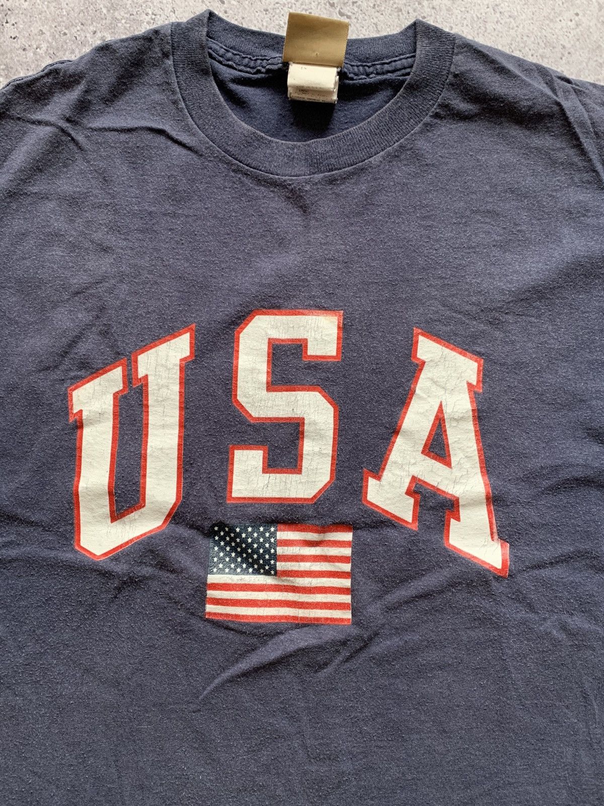 Other 🔥VINTAGE 90s USA FLAG SINGLE STITCH FADED Y2K TEE SHIRT Size US XL / EU 56 / 4 - 3 Thumbnail