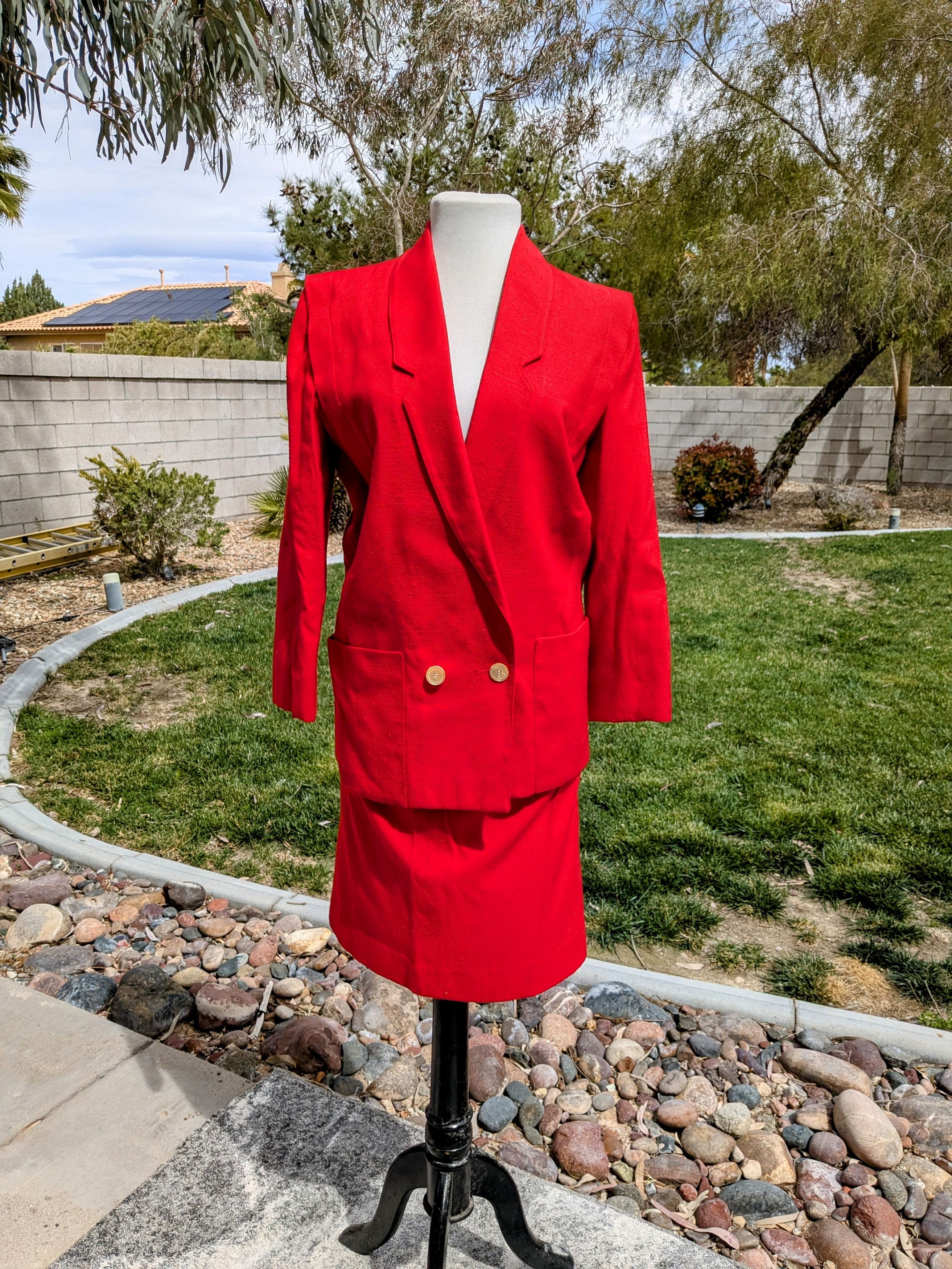 Vintage Peabody House 2pc DoubleBreasted Jacket+Skirt Separate Suit Size M / US 6-8 / IT 42-44 - 1 Thumbnail