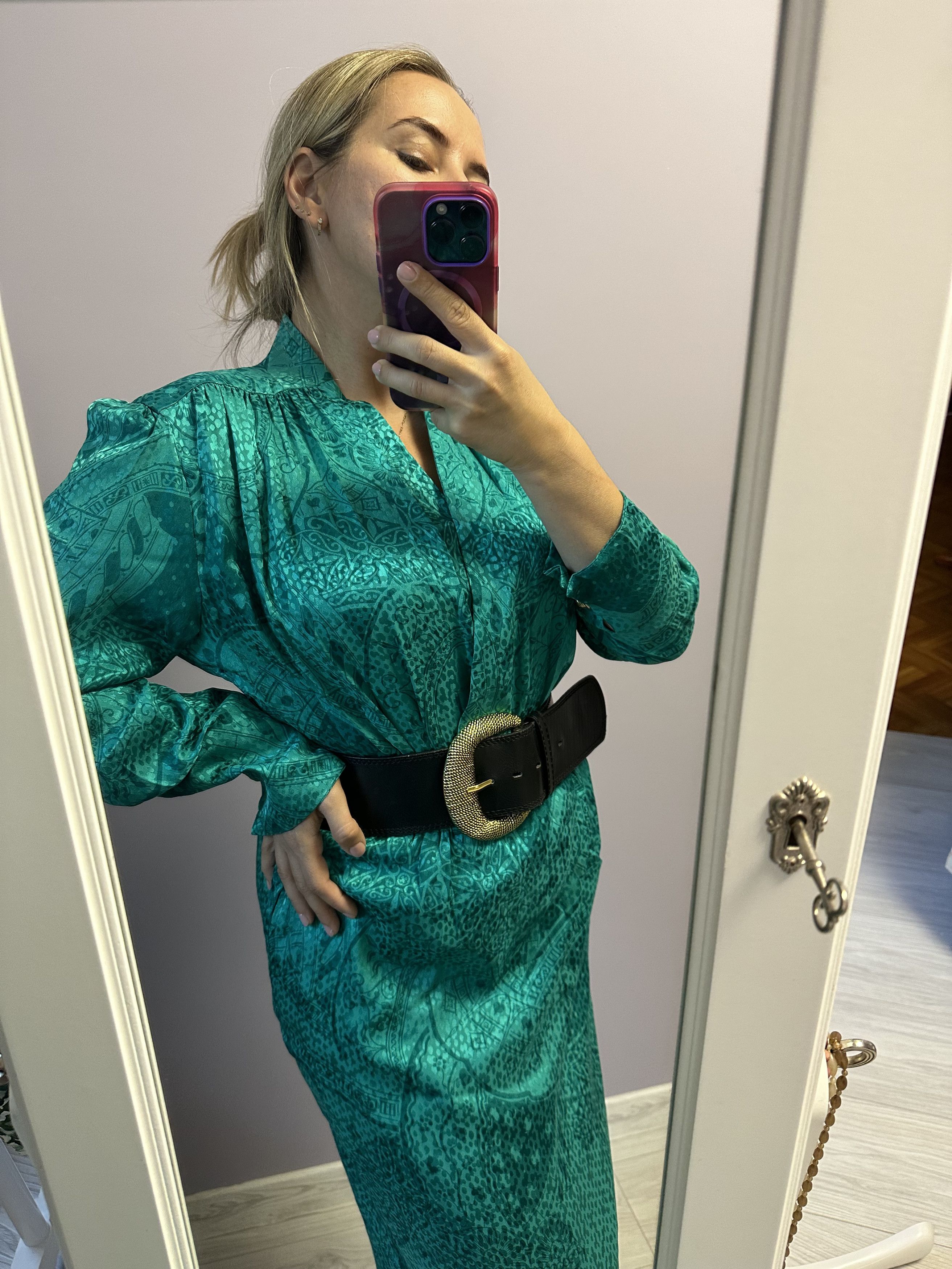 Vintage Vintage silk -seide dress Size M / US 6-8 / IT 42-44 - 7 Thumbnail