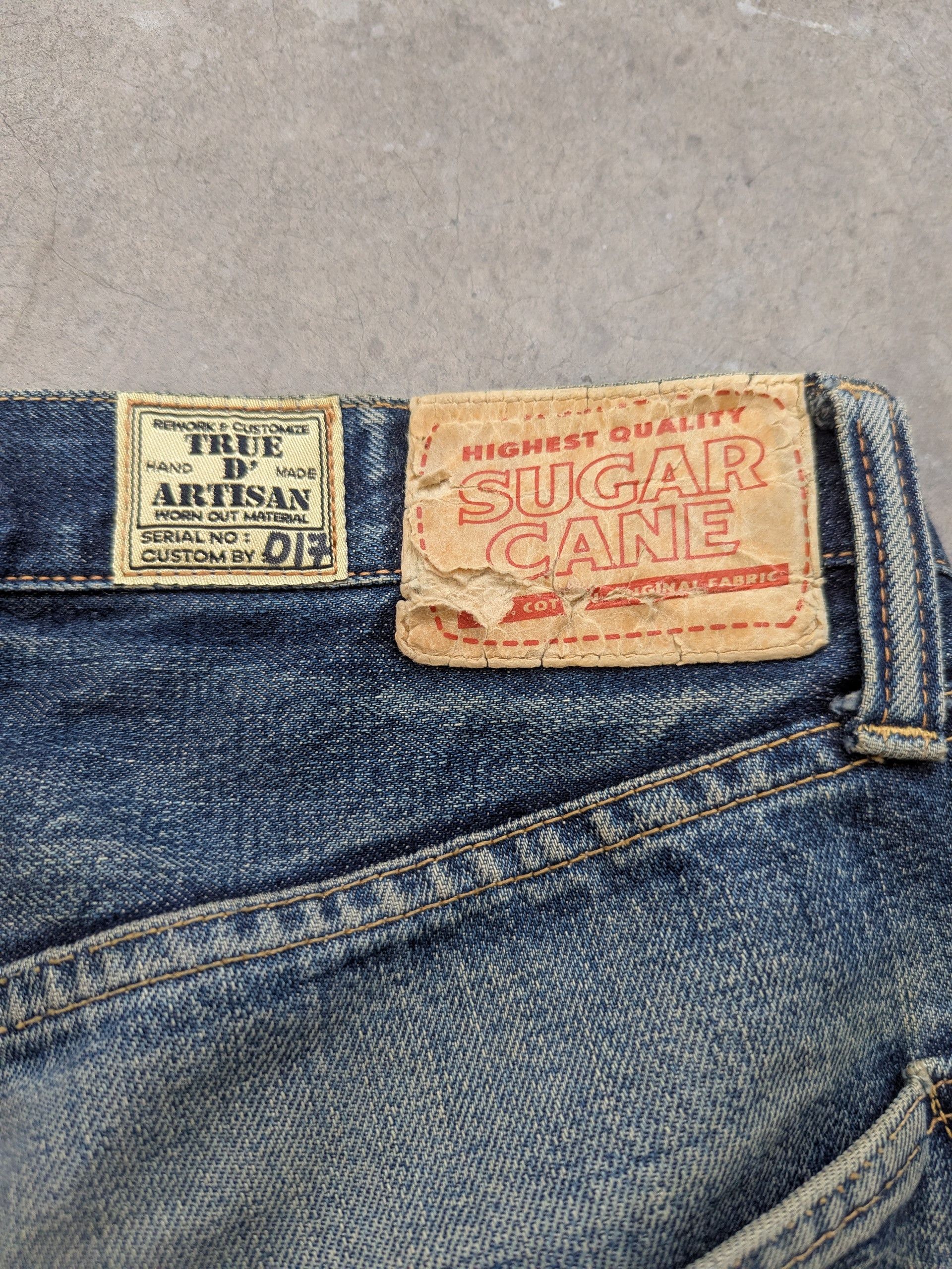 Sugar Cane × Vintage Vintage 90s Sugar Cane Selvedge Distressed Denim Size US 34 / EU 50 - 19 Thumbnail