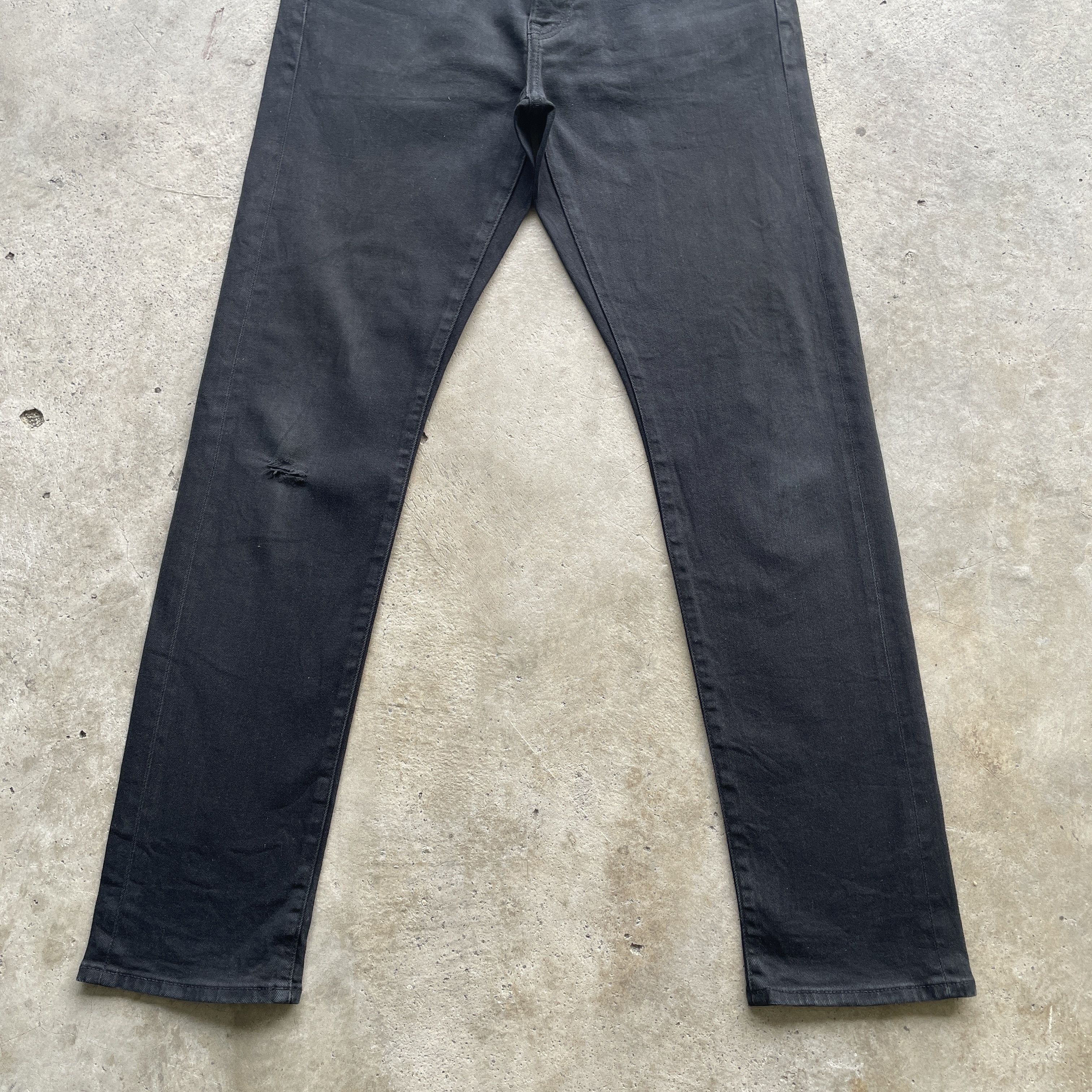 Japanese Brand VINTAGE JAPANESE SKINNY BLACK JEANS PANTS DENIM W34x31.5 Size US 34 / EU 50 - 4 Thumbnail