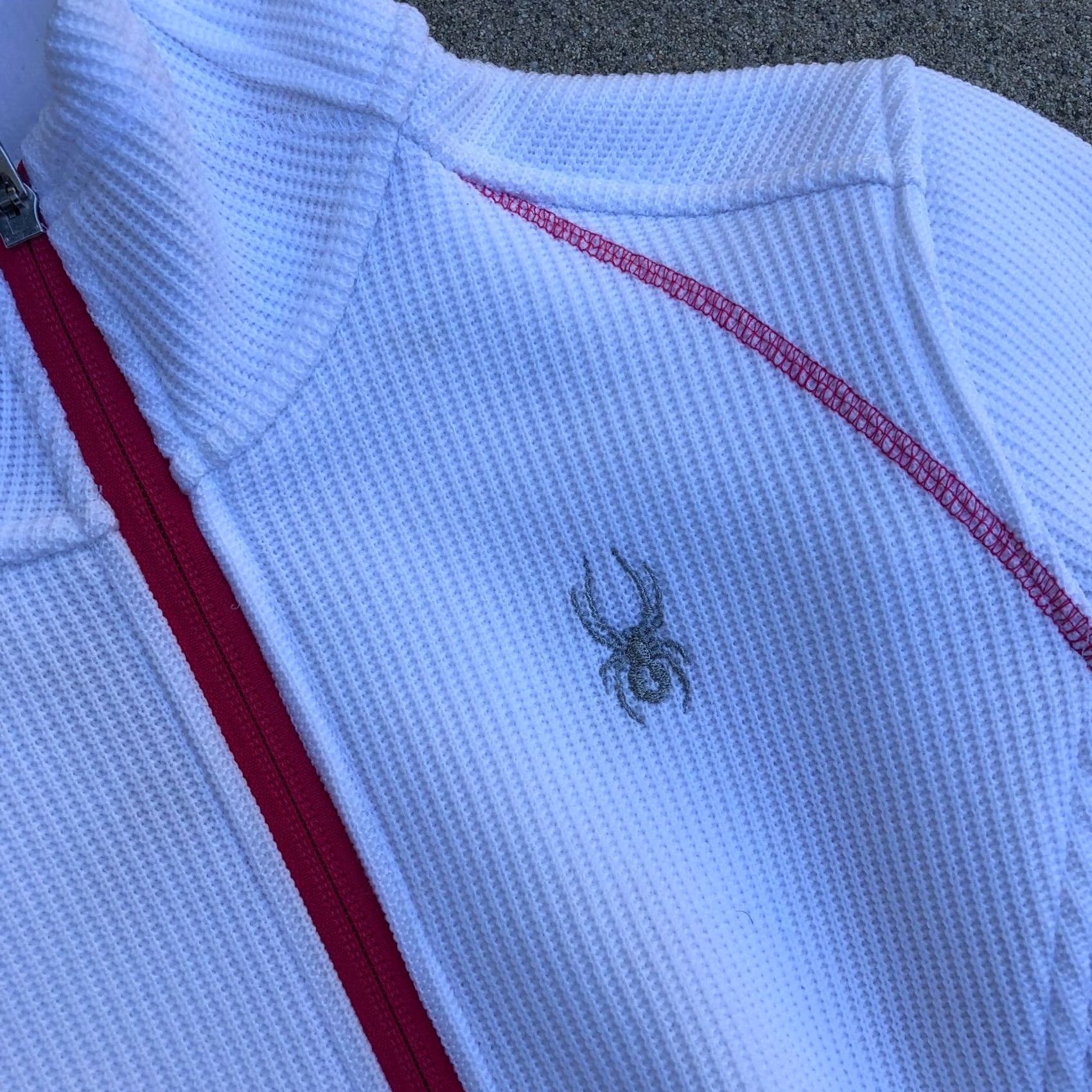 Spyder Spyder Core Sweater Jacket Women's Small White Waffle Thermal Full Zip Size S / US 4 / IT 40 - 3 Thumbnail