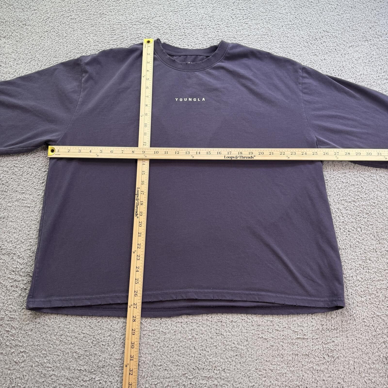 YoungLA YoungLA #4185 Chaos Tee T Shirt XL Purple Boxy Gym Pump Cove Size US XL / EU 56 / 4 - 3 Thumbnail