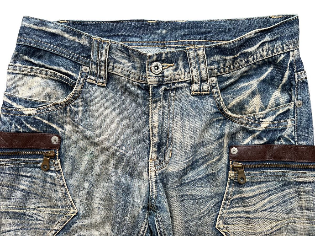 Michel Klein Flare💥 Japan Multipocket Distressed Rusty Flare Jeans 32x33 Size US 32 / EU 48 - 8 Thumbnail