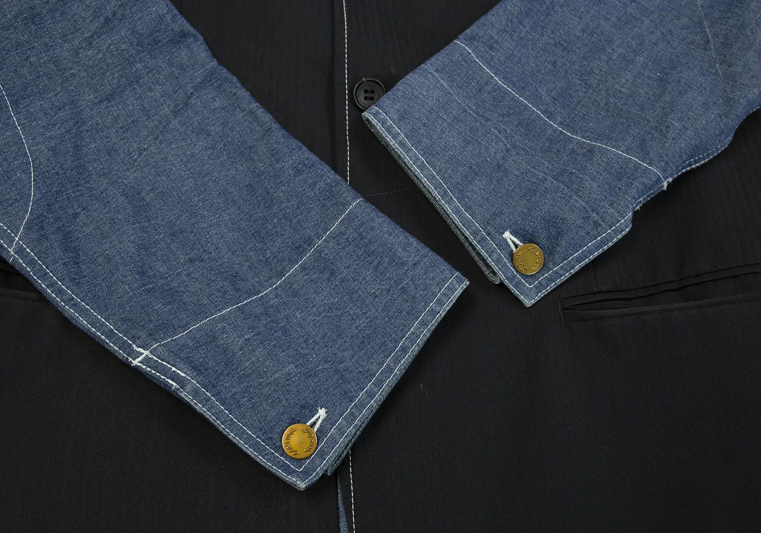 Junya Watanabe Cotton Linen Denim Coverall Coat in Navy Blue and Others Size US M / EU 48-50 / 2 - 7 Thumbnail
