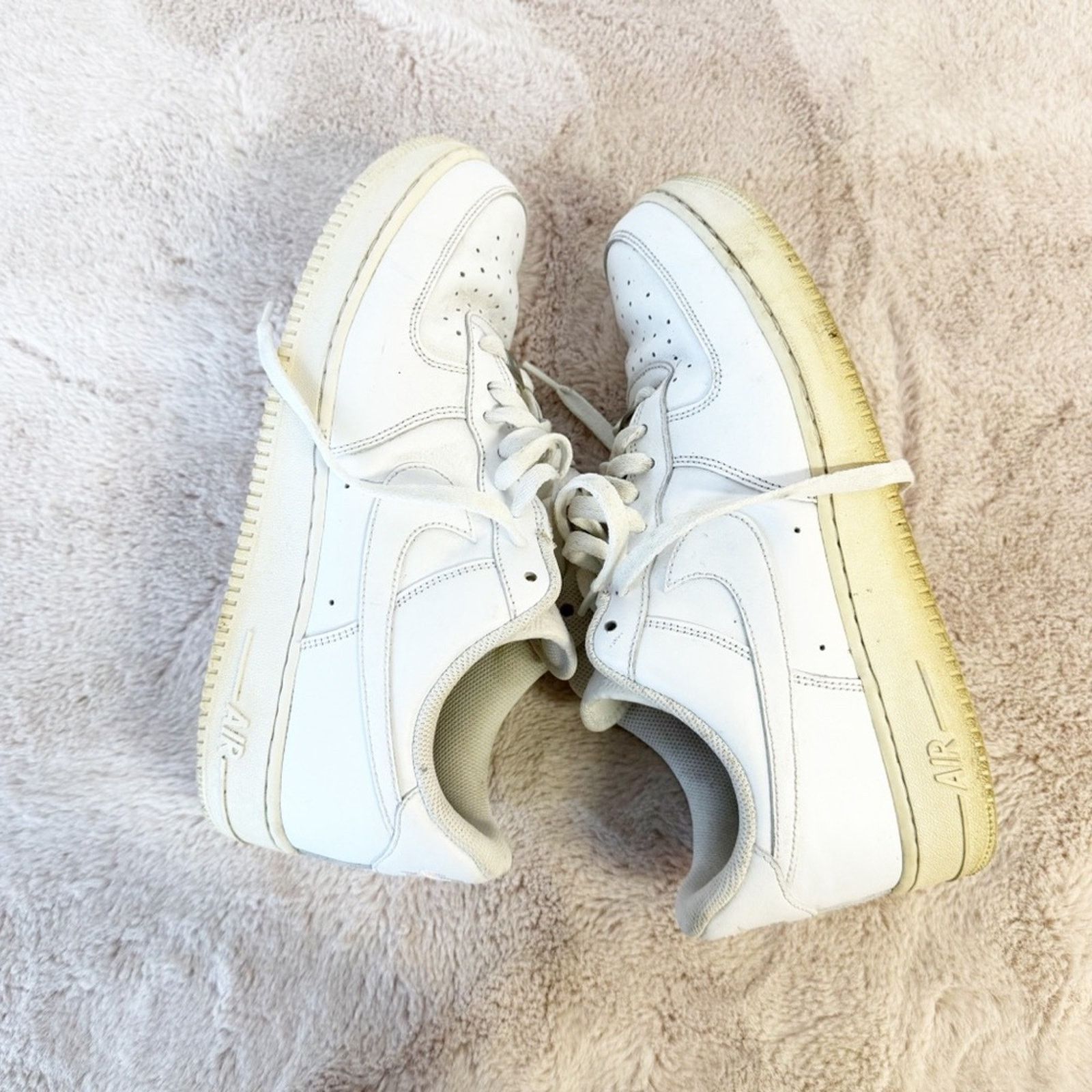 Nike NIKE Men’s Size 11.5 Air Force Ones White Sneaker Size US 11.5 / EU 44-45 - 5 Thumbnail
