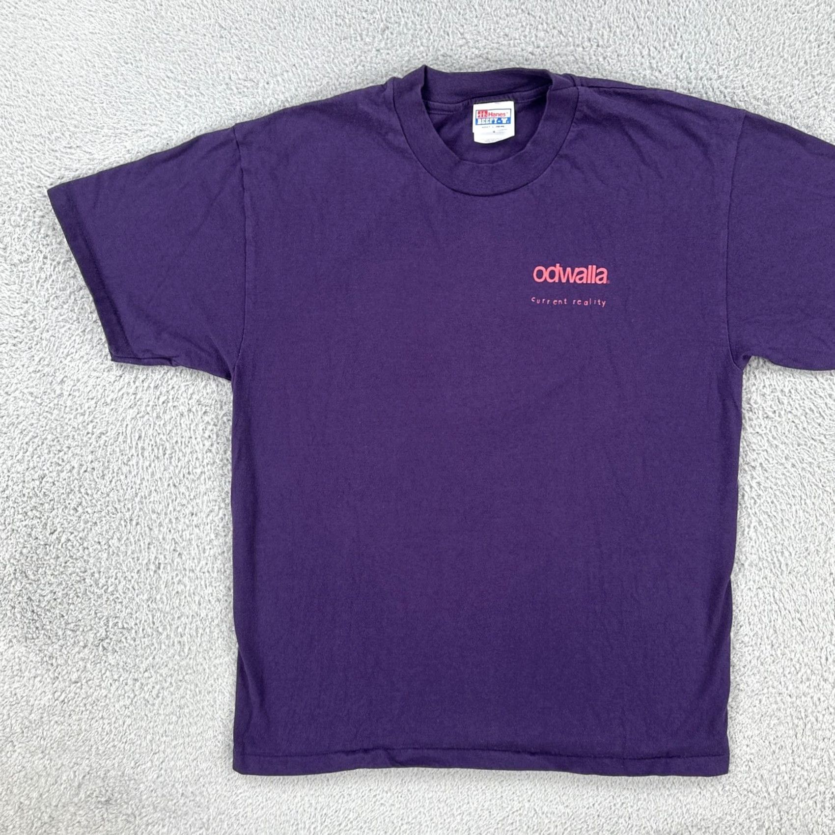 Hanes VINTAGE Hanes Beefy-T T-Shirt Purple Large 90s Hipster Hippie Mens Crew Neck Short Sleeve Size US L / EU 52-54 / 3 - 4 Thumbnail