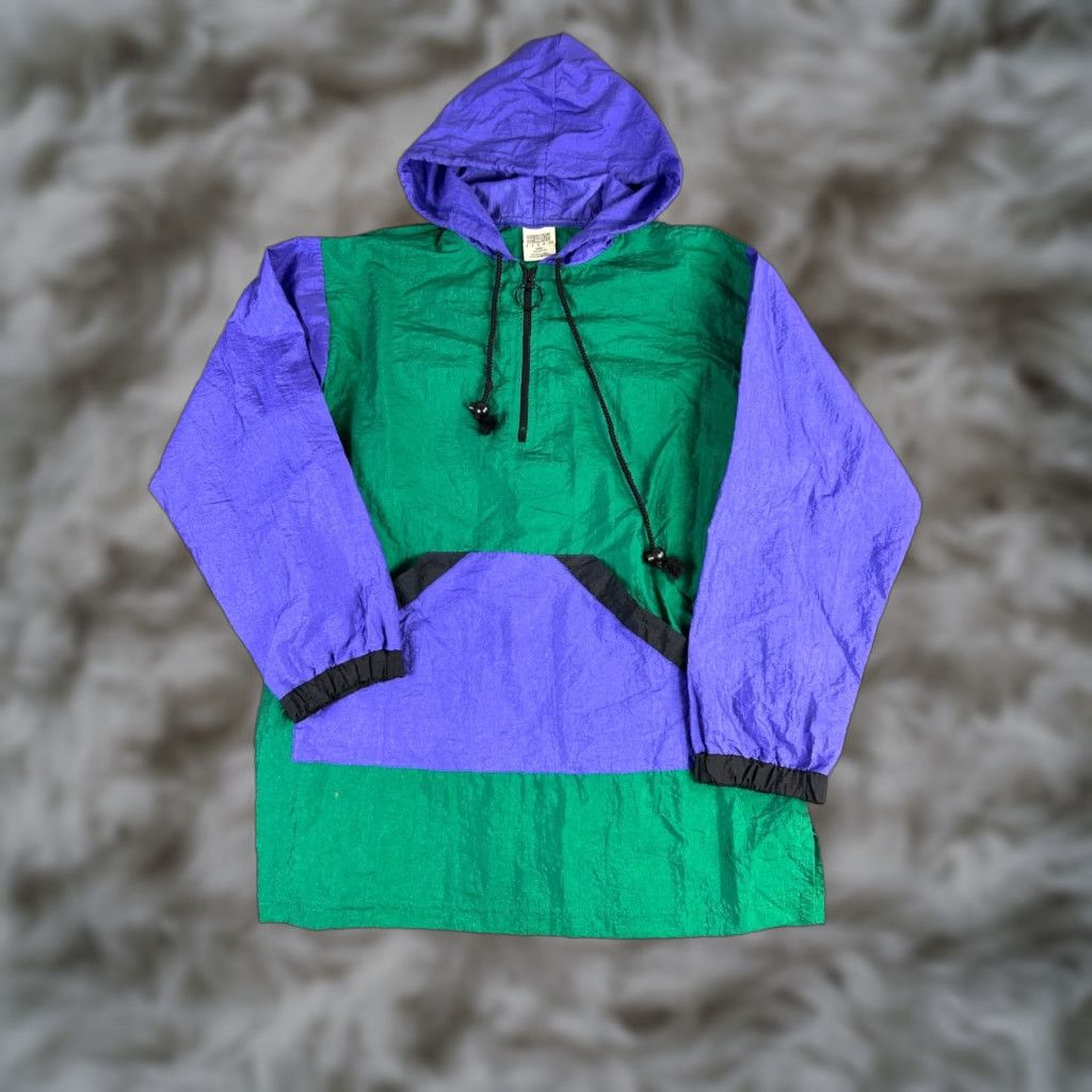 Vintage VINTAGE Cheetah Sport Windbreaker Jacket Small USA Green Purple Nylon Size US S / EU 44-46 / 1 - 1 Thumbnail