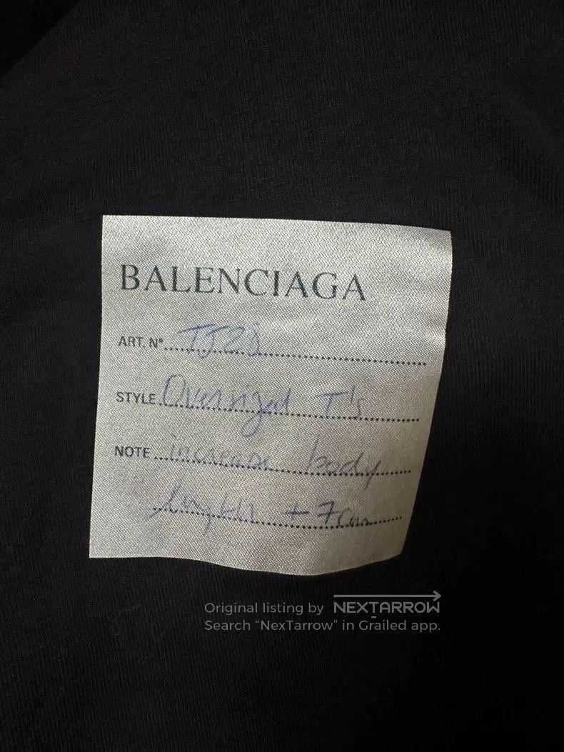 Balenciaga Balenciaga SS24 Black Sticky Note Tee. Size US S / EU 44-46 / 1 - 3 Thumbnail