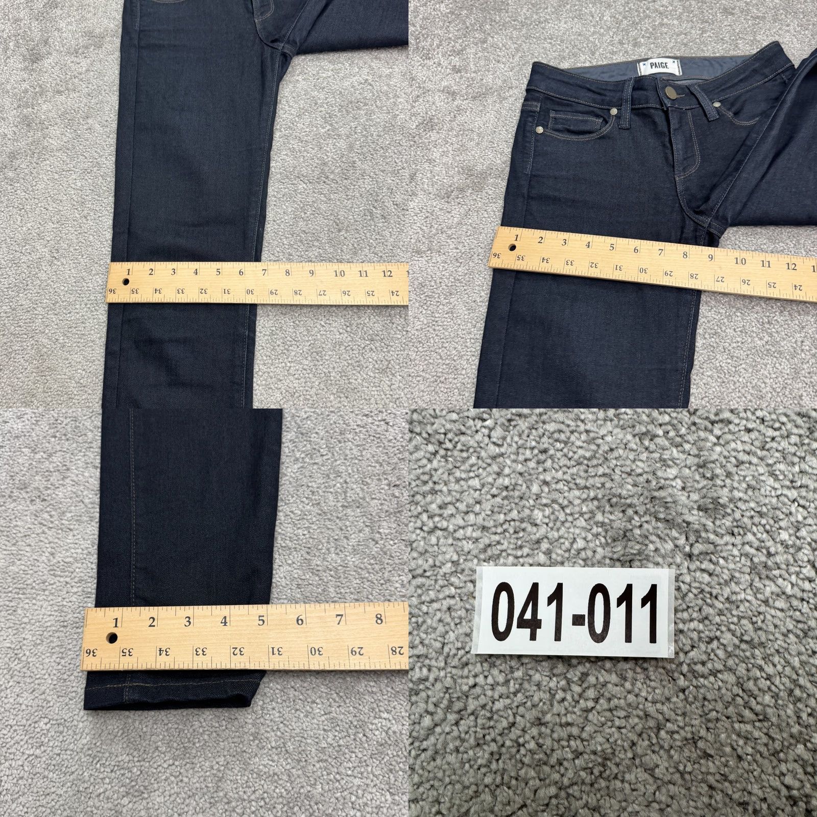 Paige Paige Skyline Jeans Womens 25 Dark Blue Denim Slim Skinny Mid Rise 5-Pocket City Outdoor Streetwear Mens Womens Girls? Size 42" / US 20 - 10 Thumbnail