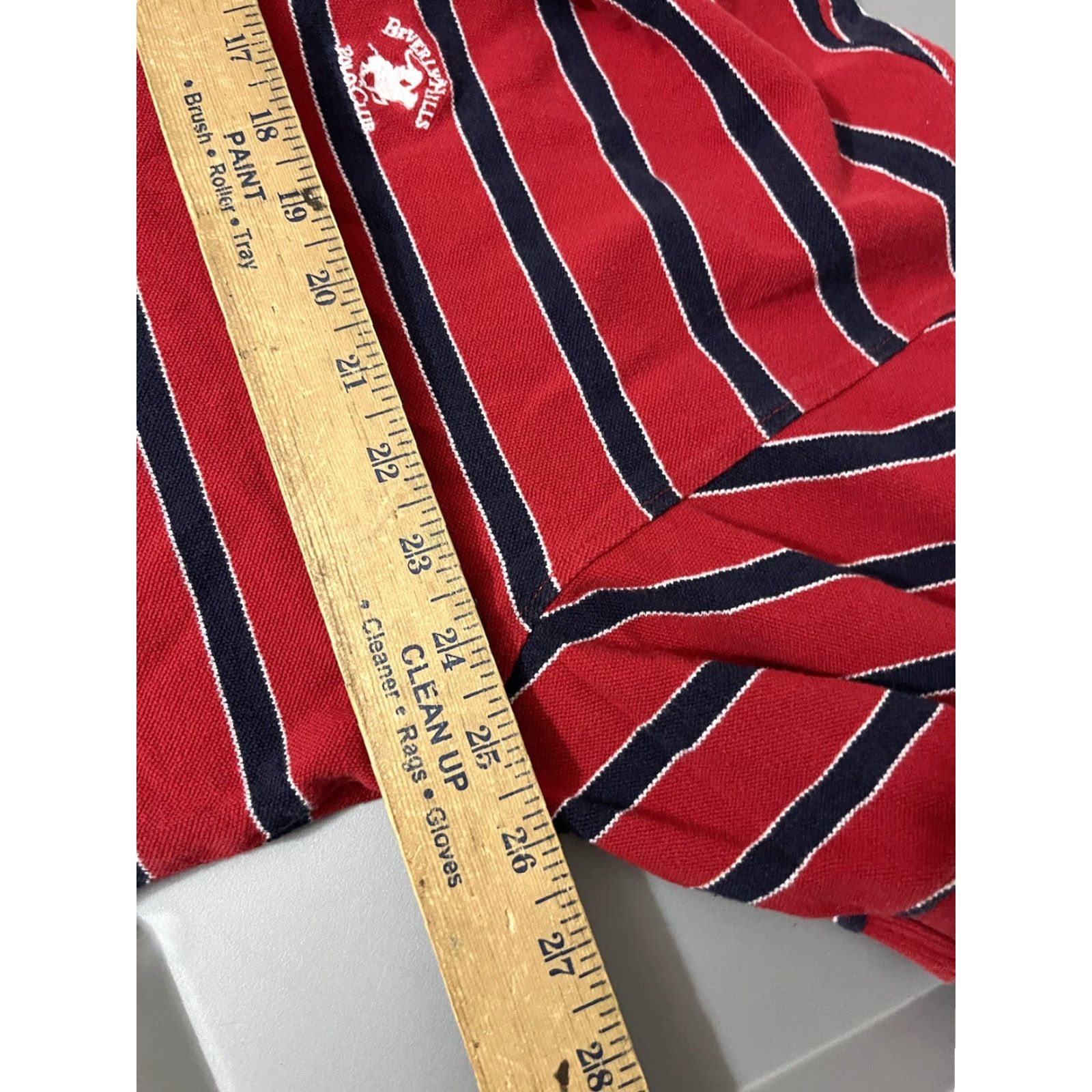 Beverly Hills Polo Club Beverly Hills Polo Club Polo Shirt Mens 2XL Red Striped Short Sleeve Shirt Size US XXL / EU 58 / 5 - 6 Thumbnail