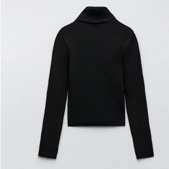 Saint Laurent Paris o1bcso1str0924 Ribbed Turtleneck Sweater In Black Size US M / EU 48-50 / 2 - 2 Thumbnail