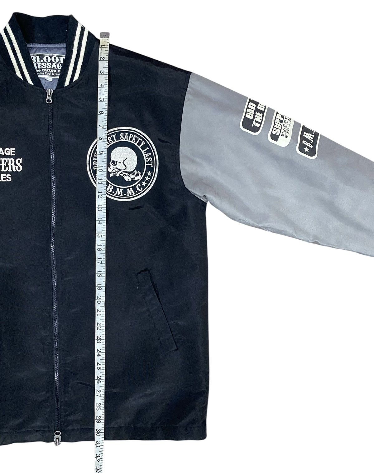 If Only Was True BLOOD MESSAGE Varsity Zipper Jacket Sportwear Size US XL / EU 56 / 4 - 16 Thumbnail