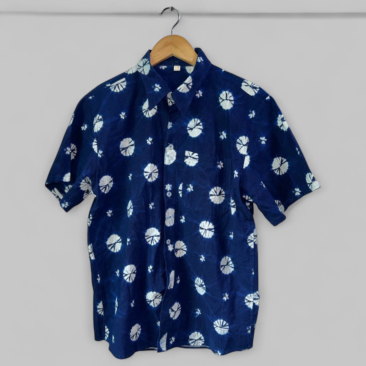 Indigo Japanese Brand Hubao Shibori Indigo Tie Dye Shirt Size US M / EU 48-50 / 2 - 2 Thumbnail