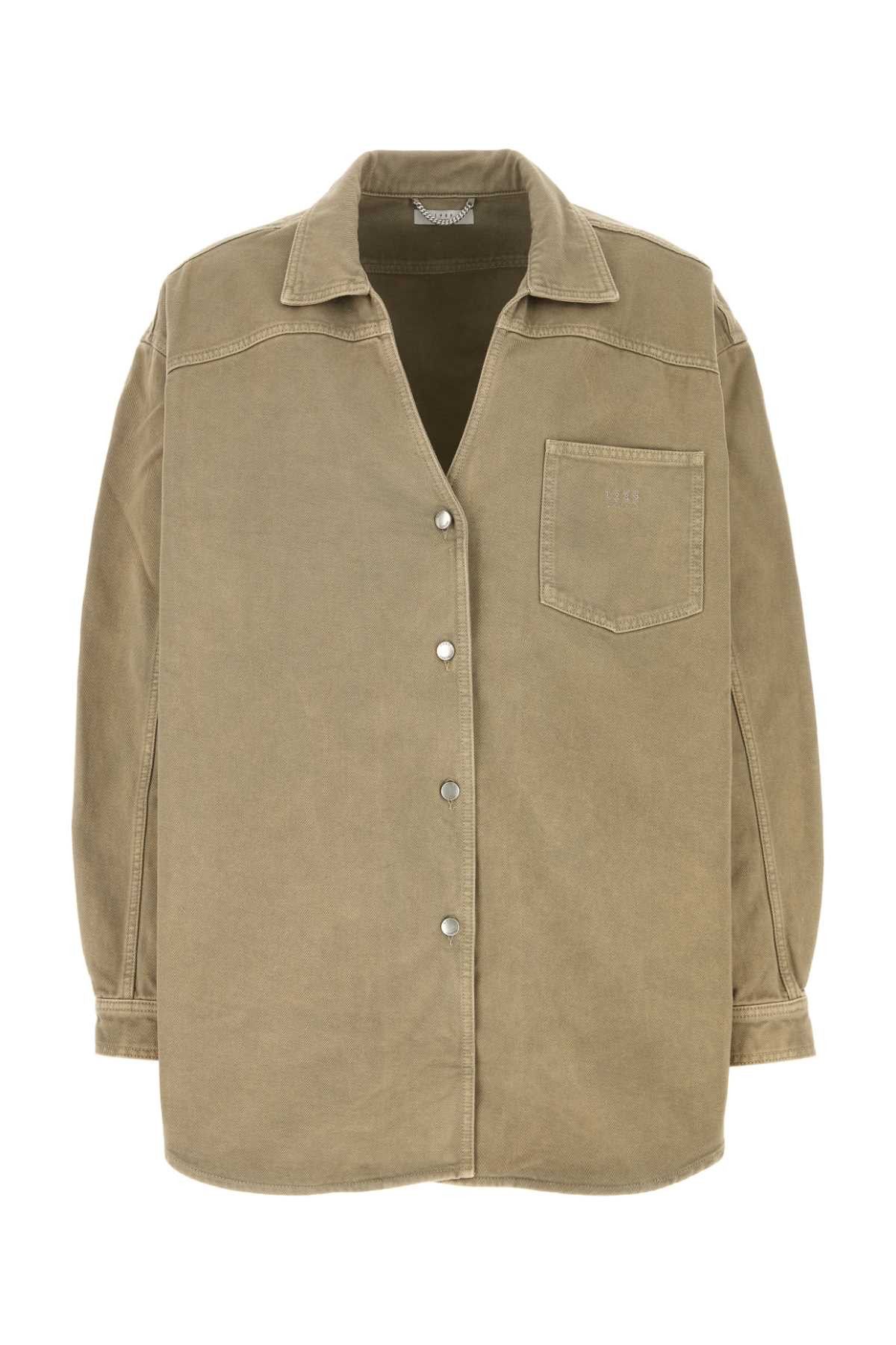 1989 STUDIO Army Green Denim Oversize Shirt Size US S / EU 44-46 / 1 - 1 Thumbnail