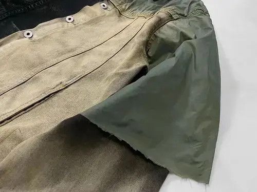Japanese Brand Brushed Wax Spliced Denim Coat Size US M / EU 48-50 / 2 - 4 Thumbnail