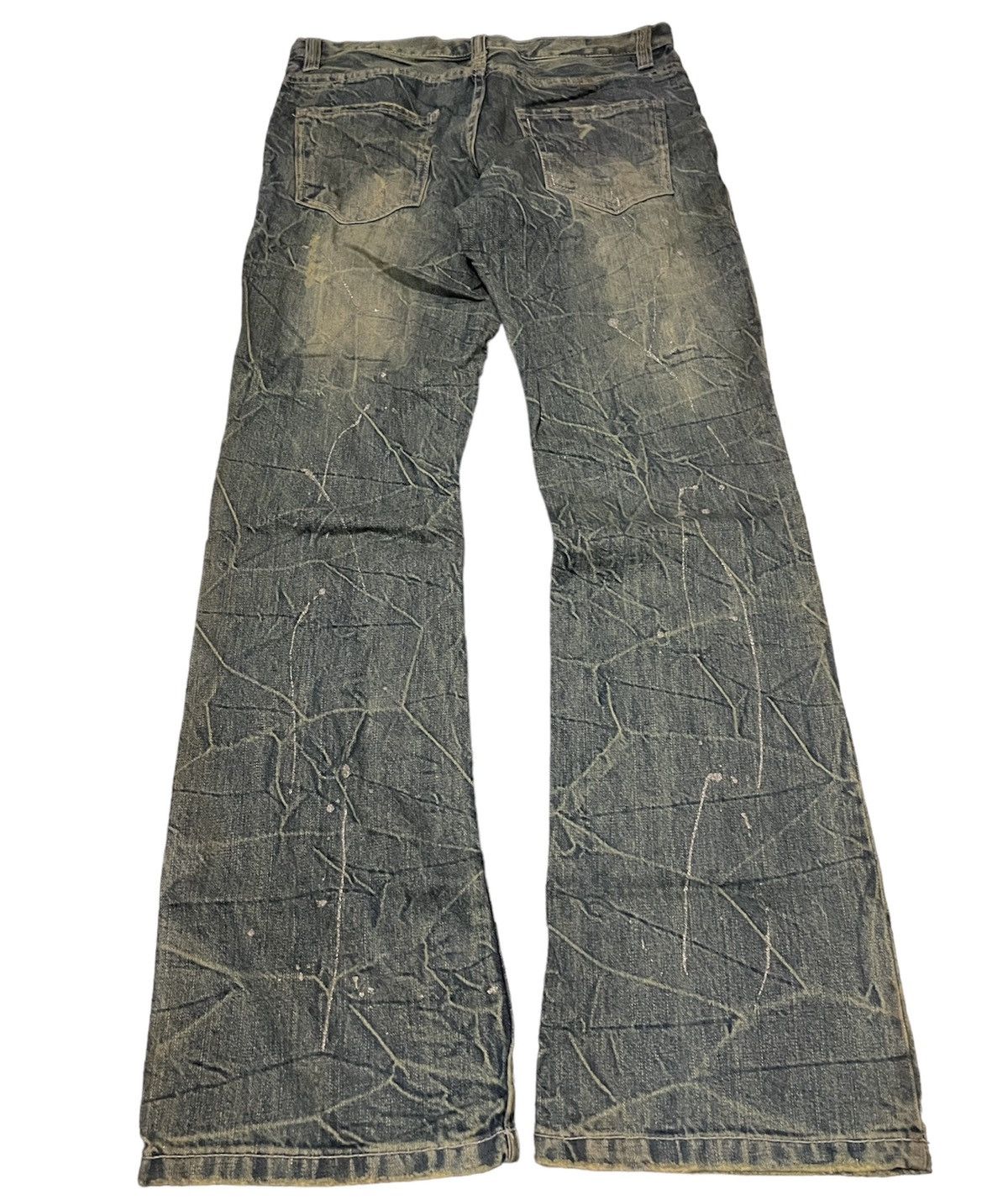 Le Grande Bleu (L.G.B.) Japanese Brand Nylaus Ripped faded Splatters denim Size US 32 / EU 48 - 2 Thumbnail