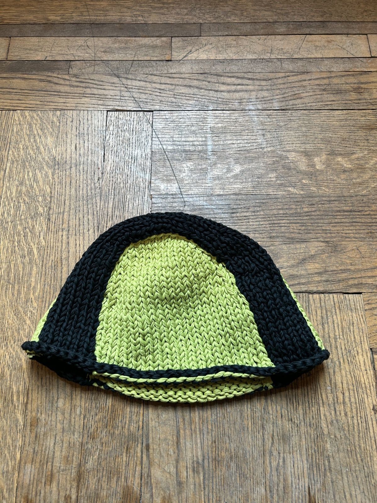 Issey Miyake 90s Chunky Hand Knit beanie Size ONE SIZE - 5 Thumbnail