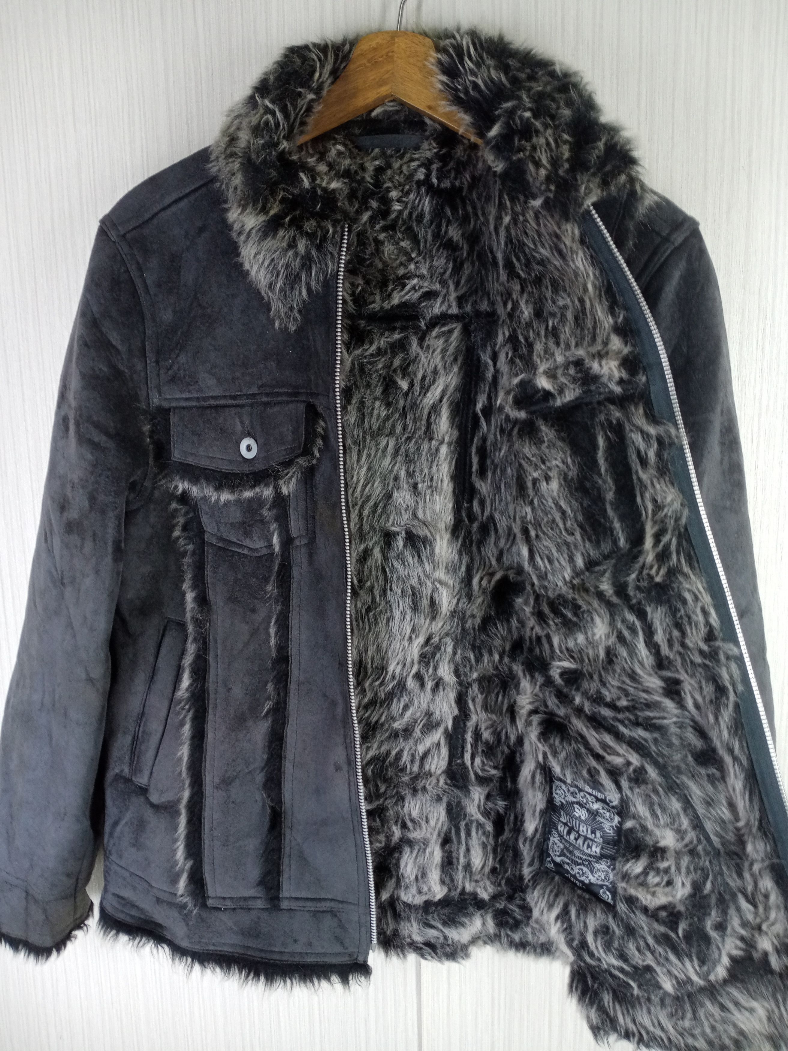 If Six Was Nine Rare Double Bleach Faux Fur Sherling Jacket Size US M / EU 48-50 / 2 - 4 Thumbnail