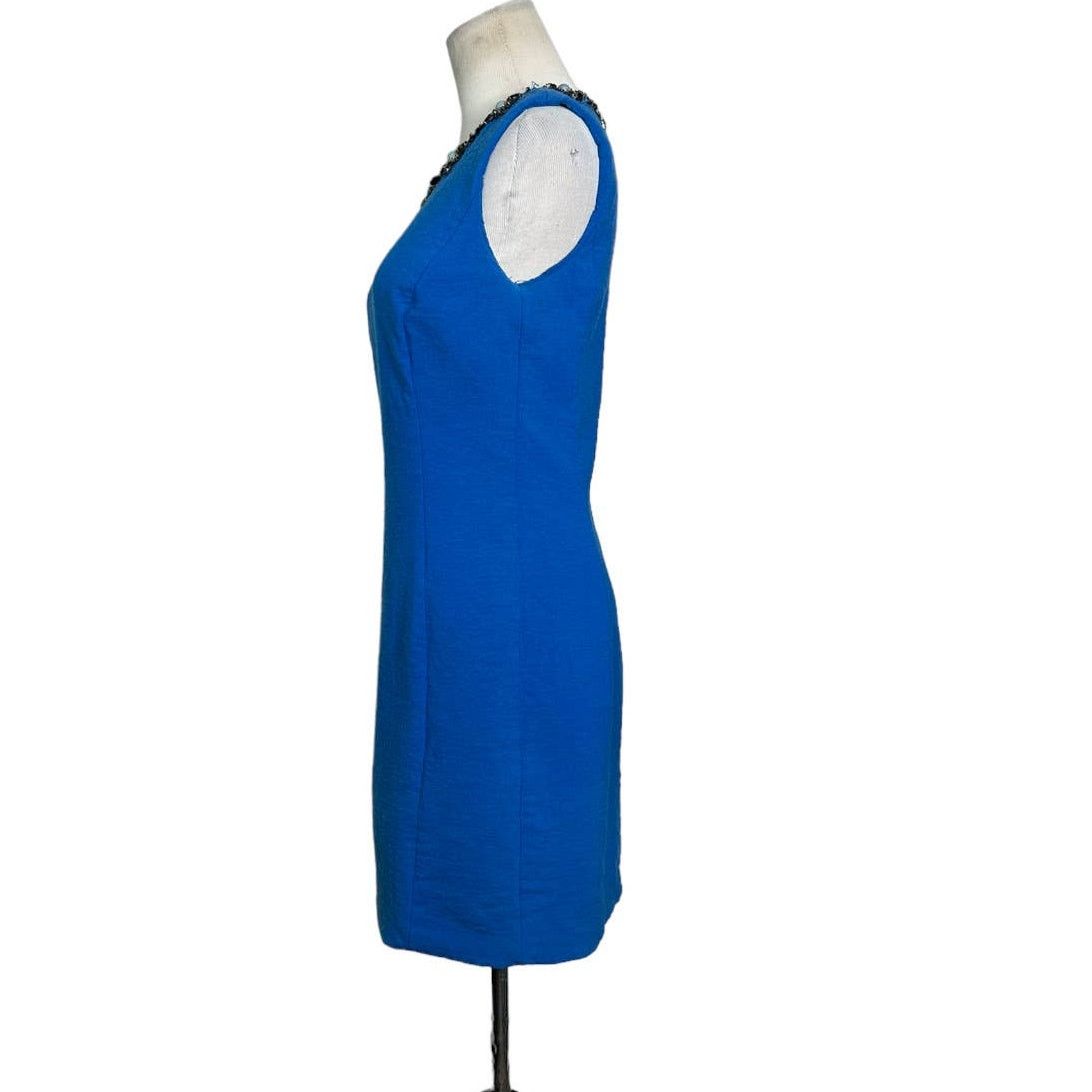 Jason Wu Jason Wu blue embellished neck sheath cocktail dress size 6 Size M / US 6-8 / IT 42-44 - 8 Thumbnail