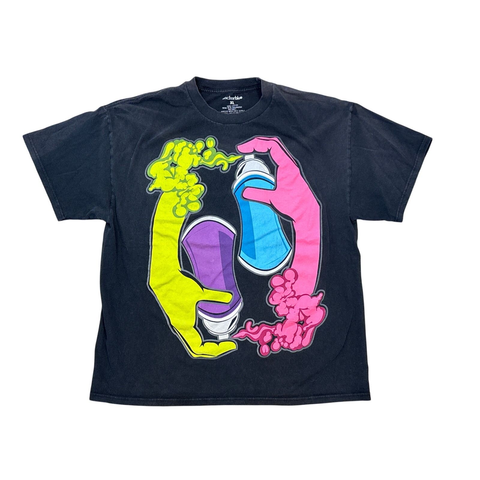 Anchor Blue Graffiti Anchor Blue Streetwear spray XL graphic tee shirt Size US XL / EU 56 / 4 - 1 Thumbnail