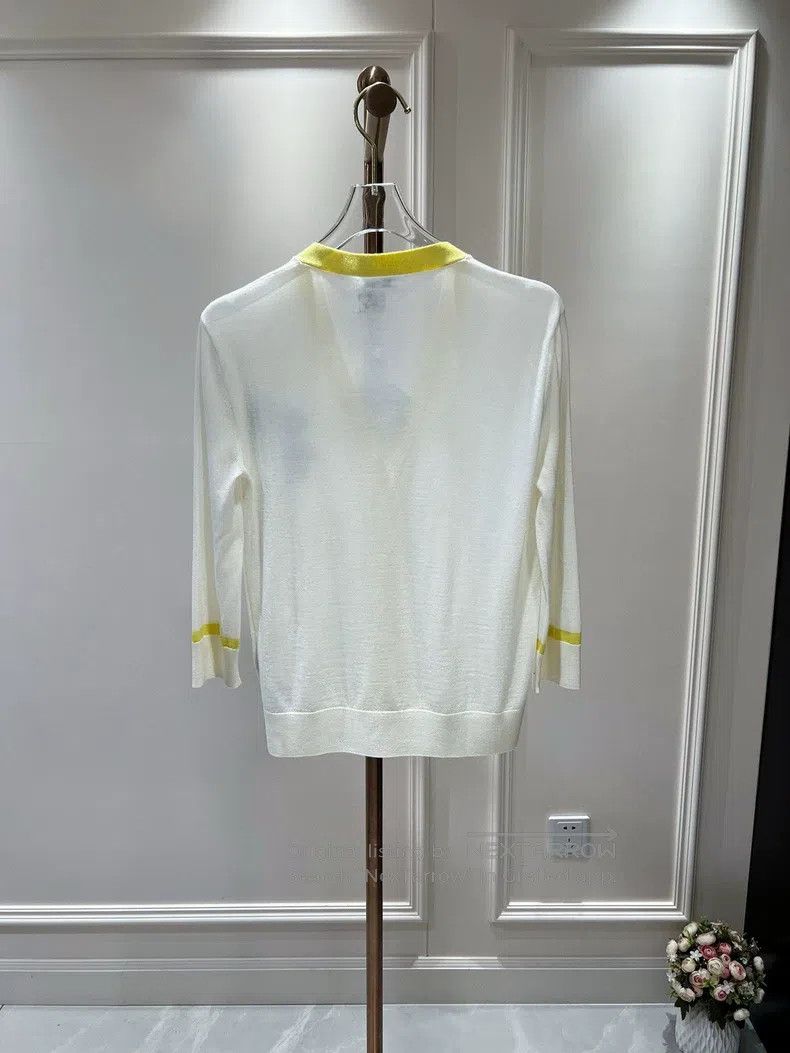 Loewe Loewe White embroidered thin cardigan Size XS / US 0-2 / IT 36-38 - 2 Thumbnail