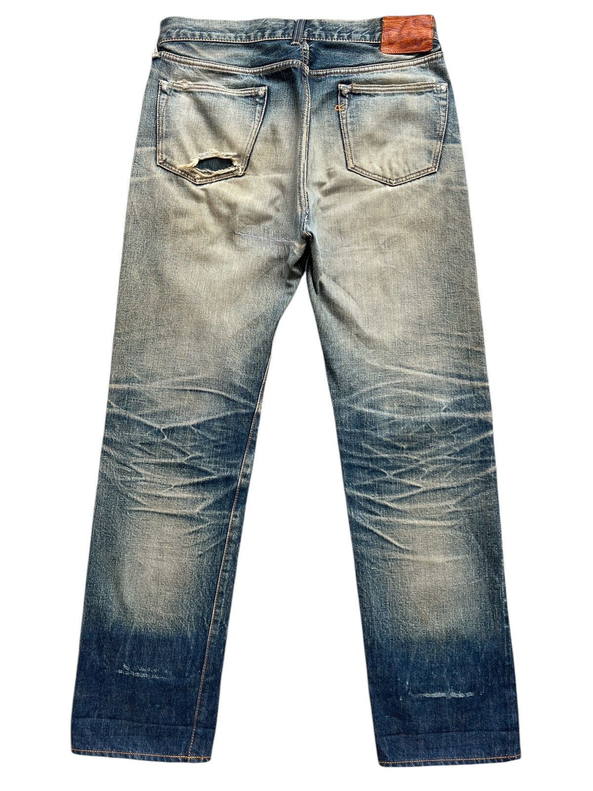 45rpm Vintage 45RPM Distressed Selvedge Mudwash Denim Jeans 32x29 Size US 32 / EU 48 - 3 Thumbnail