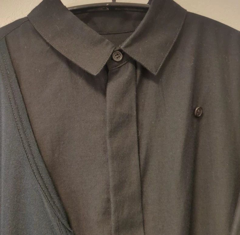 Yohji Yamamoto Yohji Yamamoto Black Short Sleeve Shirt Size US M / EU 48-50 / 2 - 3 Thumbnail