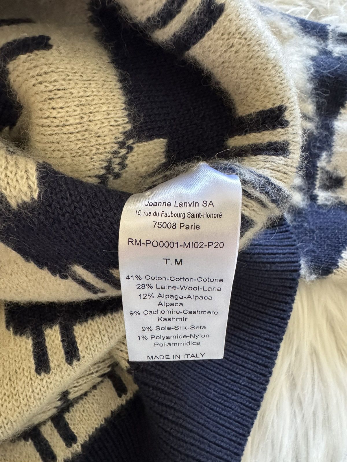Lanvin Lanvin Sheep Sweater Pullover Knit Wool Alpaca Cashmere Blue Size US M / EU 48-50 / 2 - 4 Thumbnail