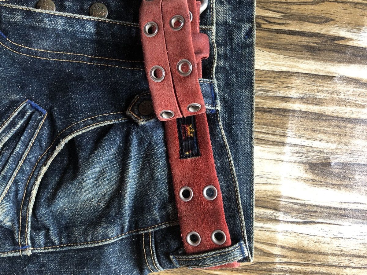 Skull Jeans by an Alchemist “Grommet” red suede belt punk seditionaries alchemists Size ONE SIZE - 3 Thumbnail