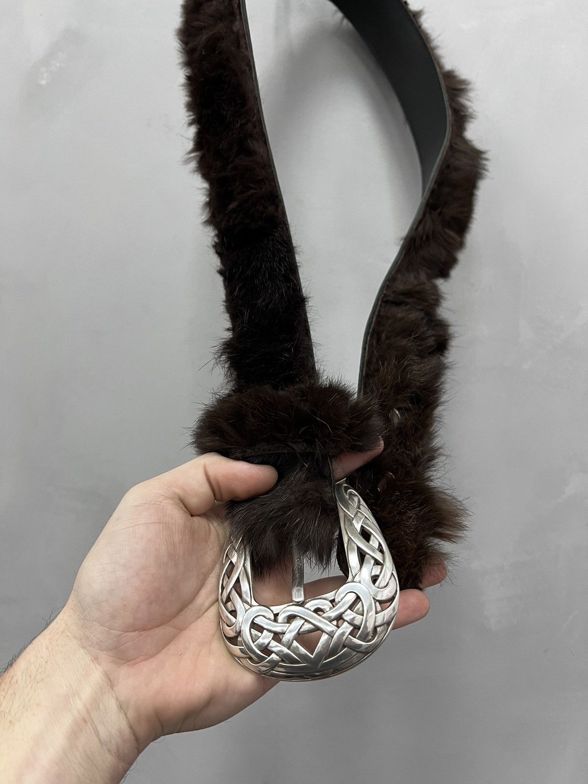 Hysteric Glamour Fur fuzzy leather hype rare leather belt lgb style Size ONE SIZE - 9 Thumbnail