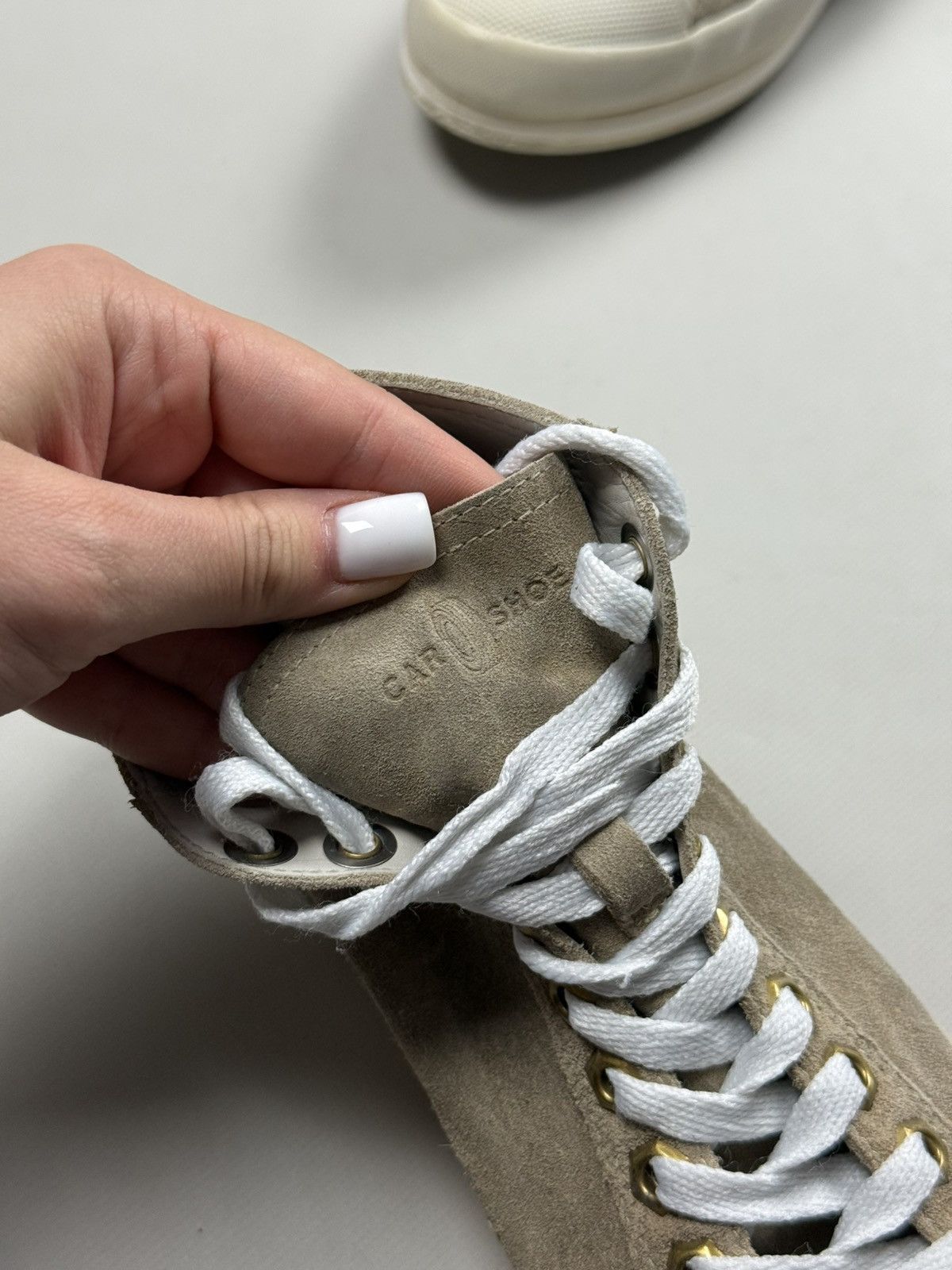 Car Shoe Car Shoe By Prada High Top Suede Lace Up Sneakers Shoes Size US 9 / IT 39 - 22 Thumbnail