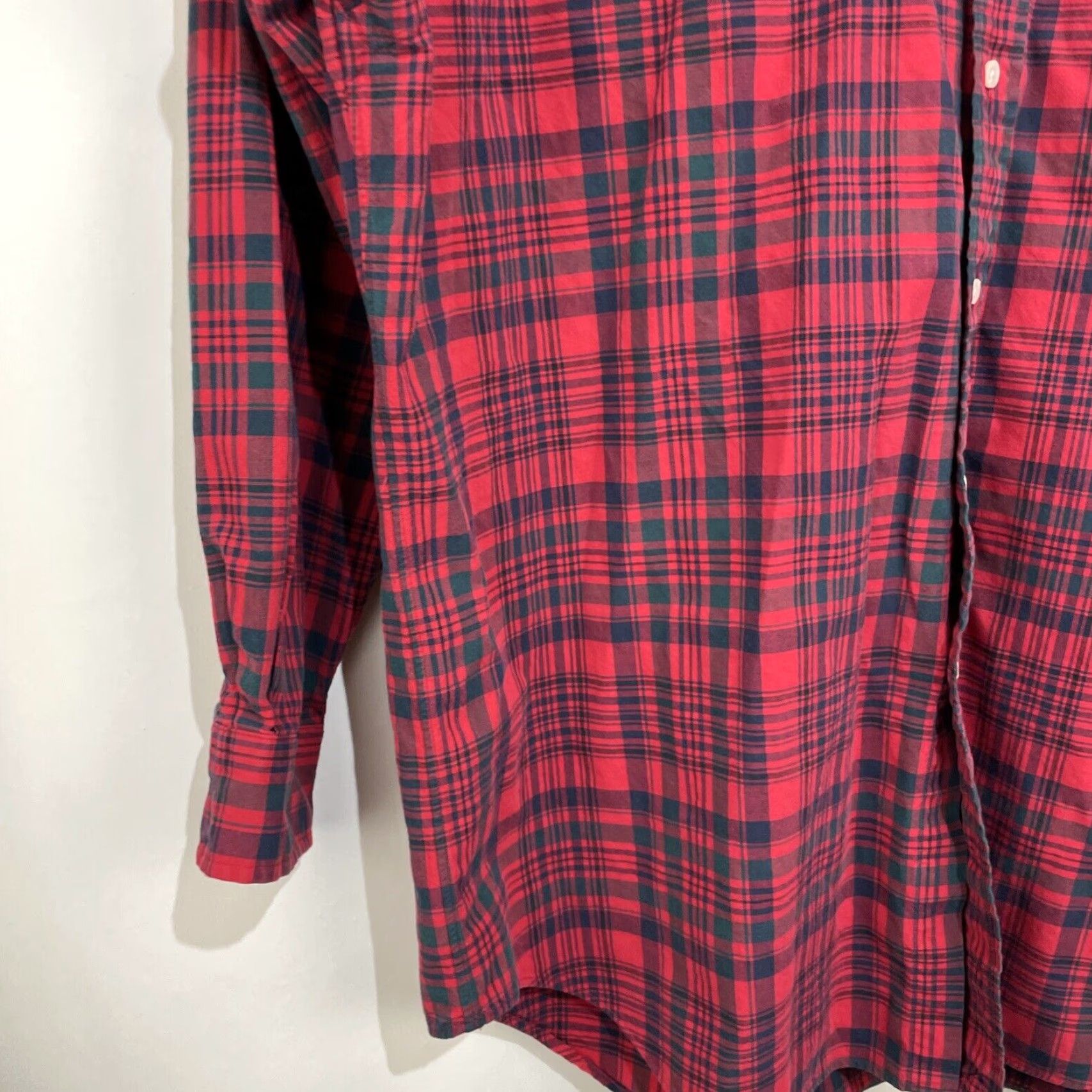 Ralph Lauren Ralph Lauren Button-Up Shirt Mens Large Red Blue Plaid Cotton Classic Fit Button-Front Casual, All Seasons, Logo, Button-Down, Long Sleeve Size US L / EU 52-54 / 3 - 6 Thumbnail