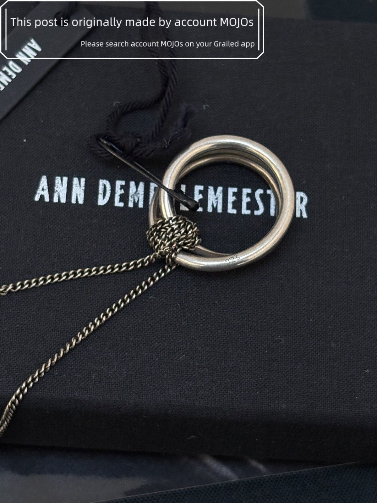 Ann Demeulemeester Ann Demeulemeester Chain Attached Ring mojos174 Size ONE SIZE - 3 Thumbnail