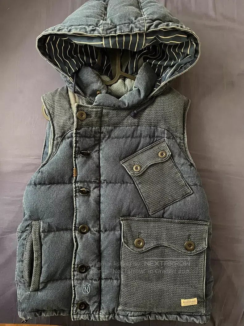 Neighborhood Neighborhood Indigo dyed down vest Size US M / EU 48-50 / 2 - 1 Thumbnail