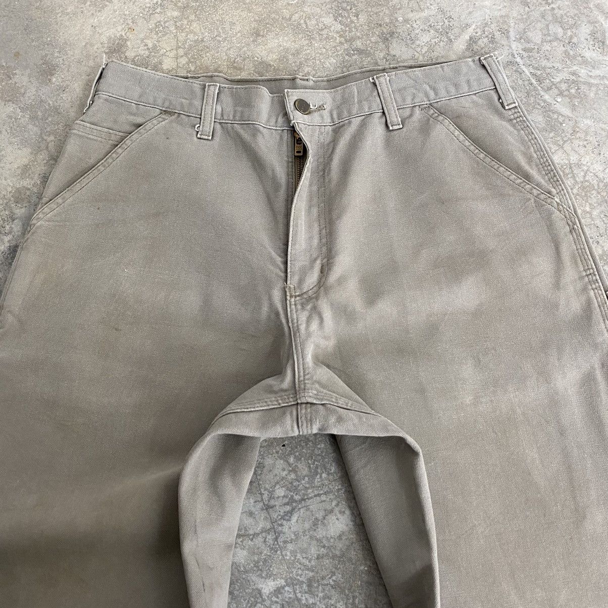 Carhartt Vintage Carhartt Desert Grey Carpenter Workwear Pants Size US 33 - 10 Thumbnail