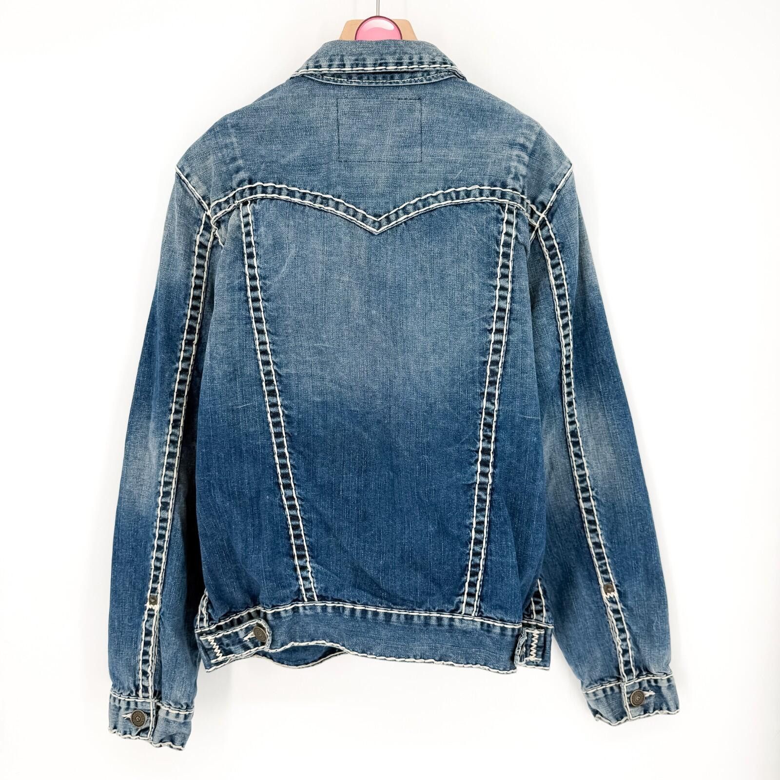 True Religion True Religion Jimmy Super T Denim Jacket Vintage Y2K Mens L Size US L / EU 52-54 / 3 - 2 Thumbnail