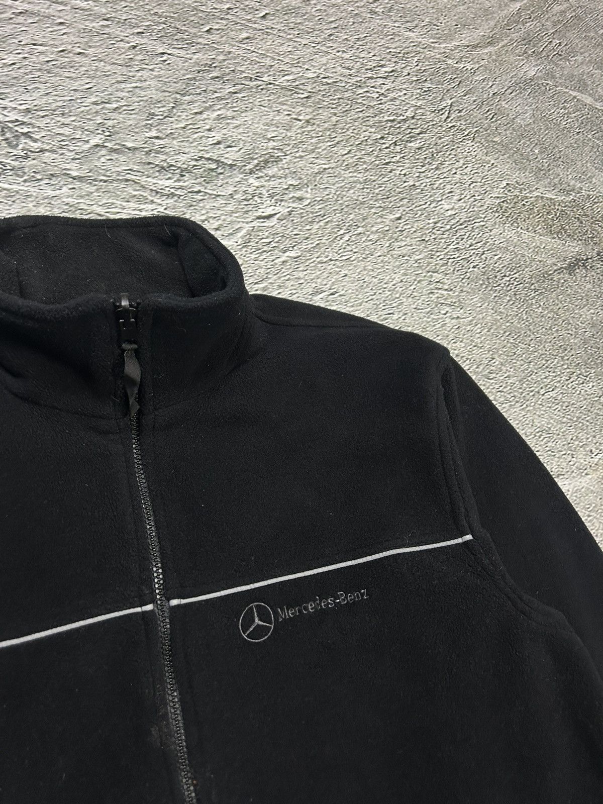 Mercedes-Benz × Vintage Mercedes Fleece Jacket Y2K Vintage Racing Moto black Size US XL / EU 56 / 4 - 2 Thumbnail