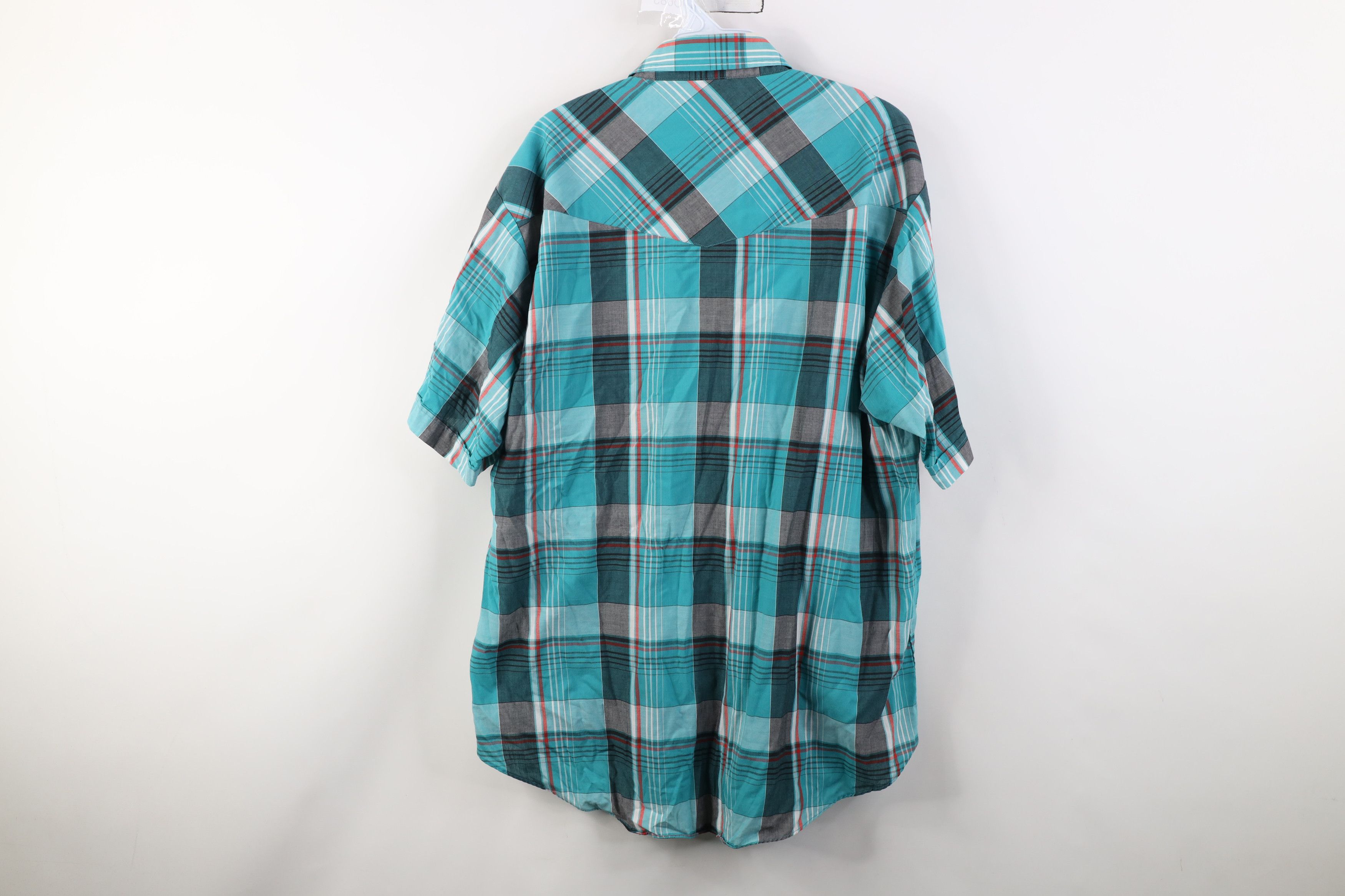 Vintage Vintage 90s Rockabilly Snap Button Short Sleeve Shirt Plaid Size US XL / EU 56 / 4 - 11 Thumbnail