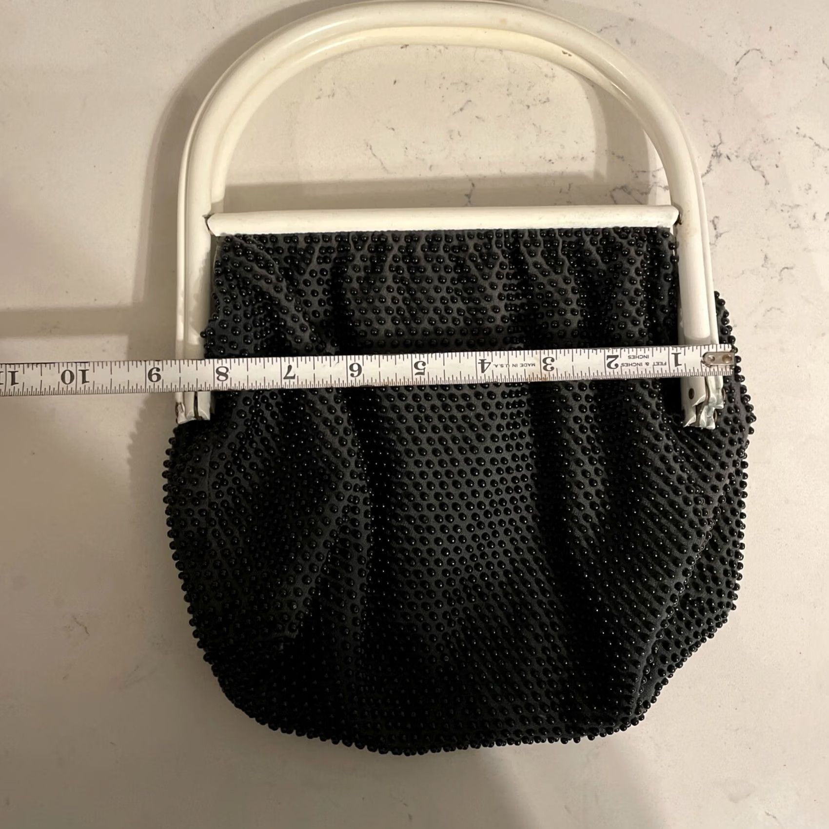 Vintage VINTAGE Purse Beaded Reversible White Black 1950s 60s Women Eveningwear Size ONE SIZE - 6 Thumbnail
