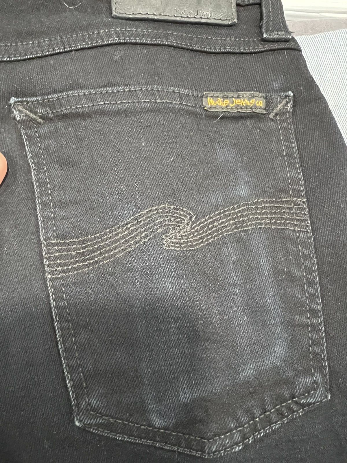 Nudie Jeans Nudie Black Skinny Jeans Made in Italy Size US 31 - 9 Thumbnail