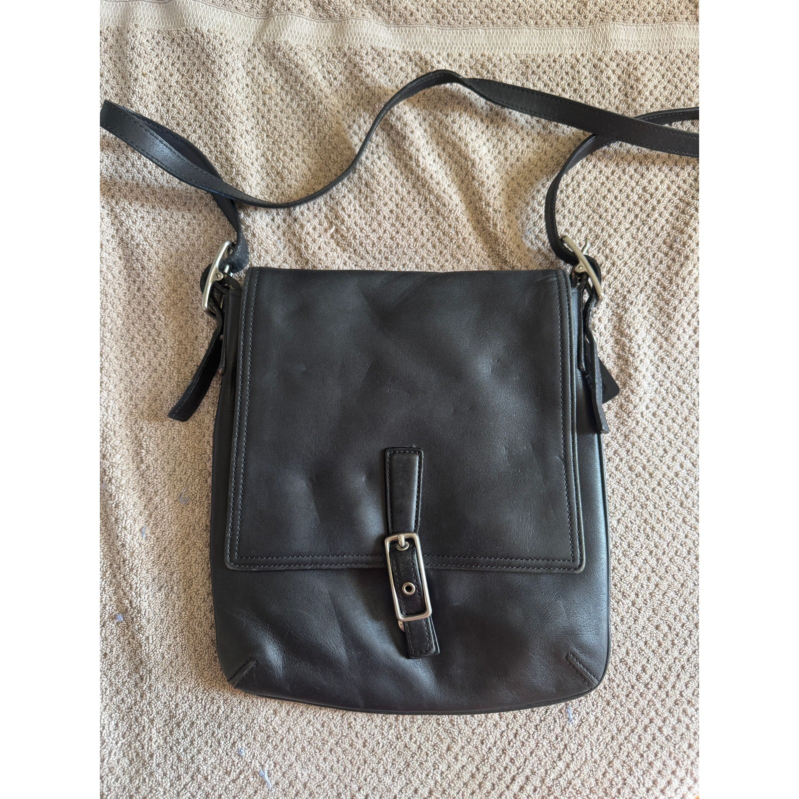 Coach Coach Saddle Crossbody Black Leather Handbag Size ONE SIZE - 1 Thumbnail