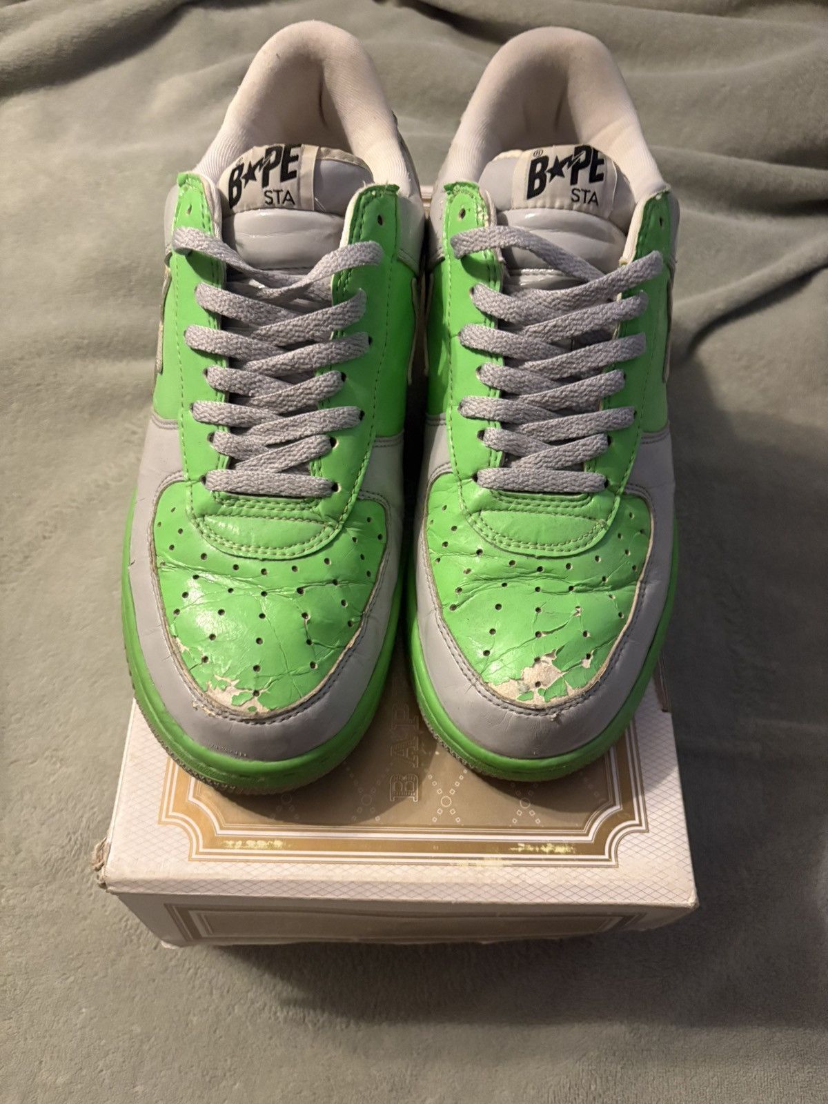 Bape Bapesta FS-001 Low ‘Grey Lime Green’ 2005 Size US 11 / EU 44 - 3 Thumbnail