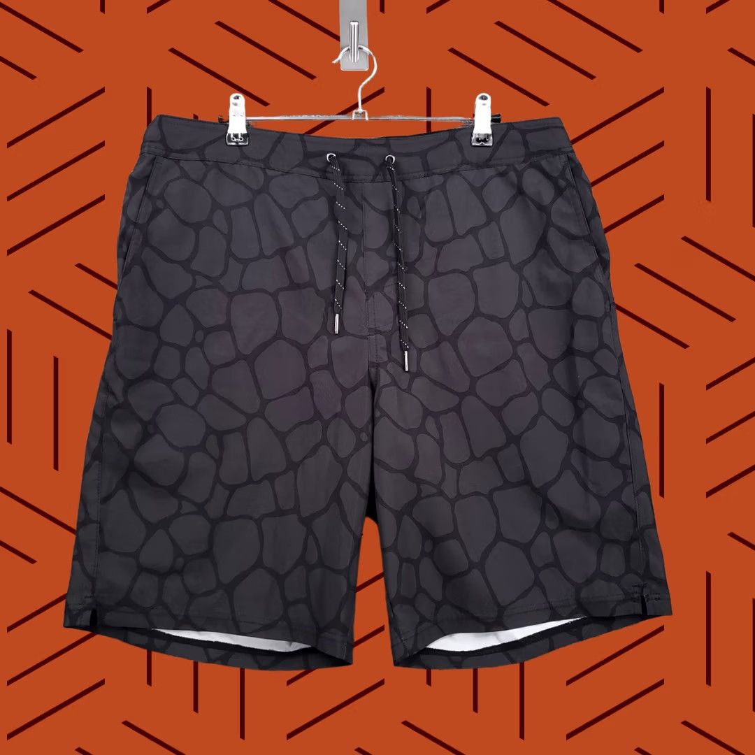 その他 B Fair Harbor Shorts Mens XL Black Swim Beach Drawstring Geometric