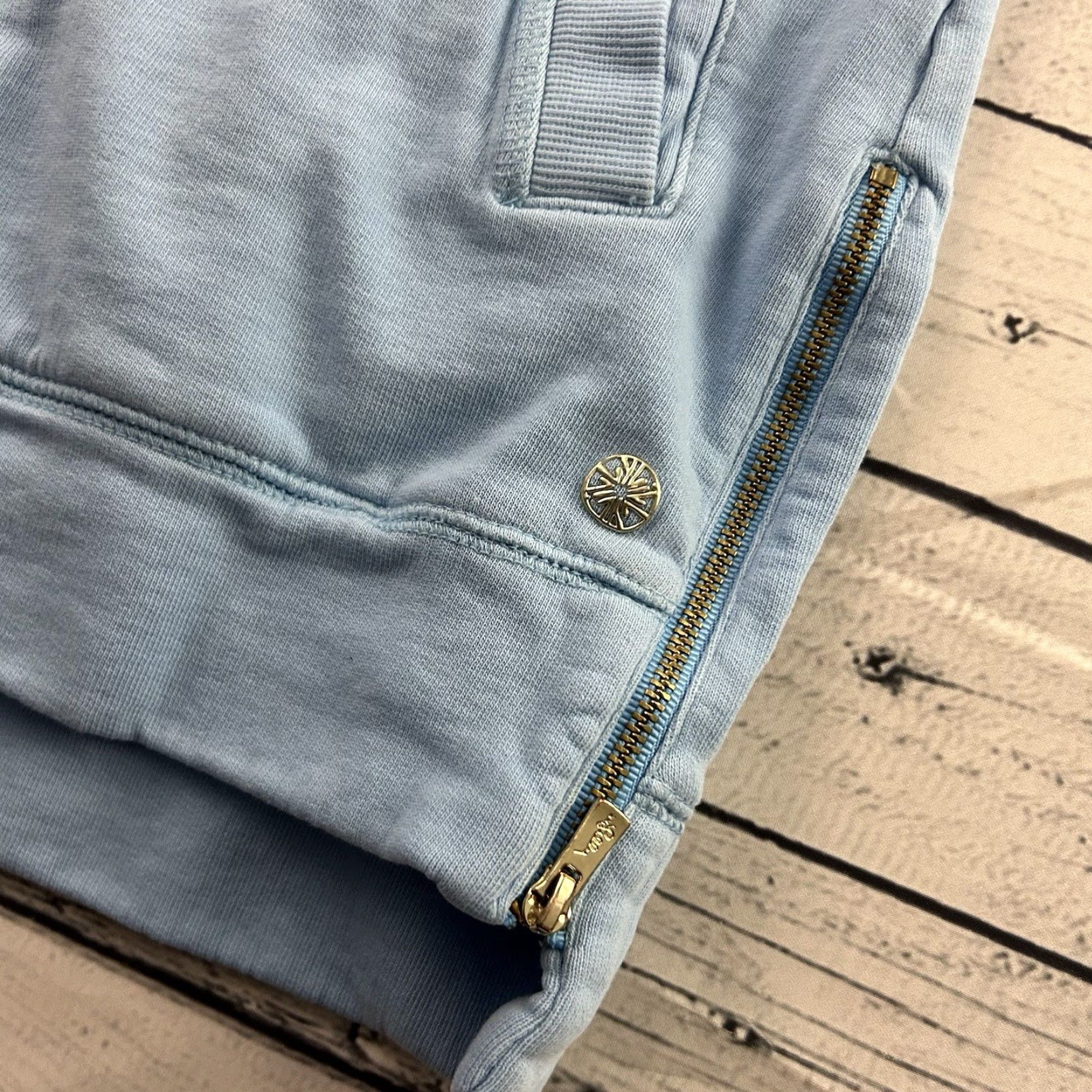 Lilly Pulitzer Lilly Pulitzer Luxletic Side Zip Pullover Sweatshirt Women's M Blue Crew Neck Zip Pullover Sweatshirt Womens Blue Luxletic Side Zip Pullover Size M / US 6-8 / IT 42-44 - 5 Thumbnail
