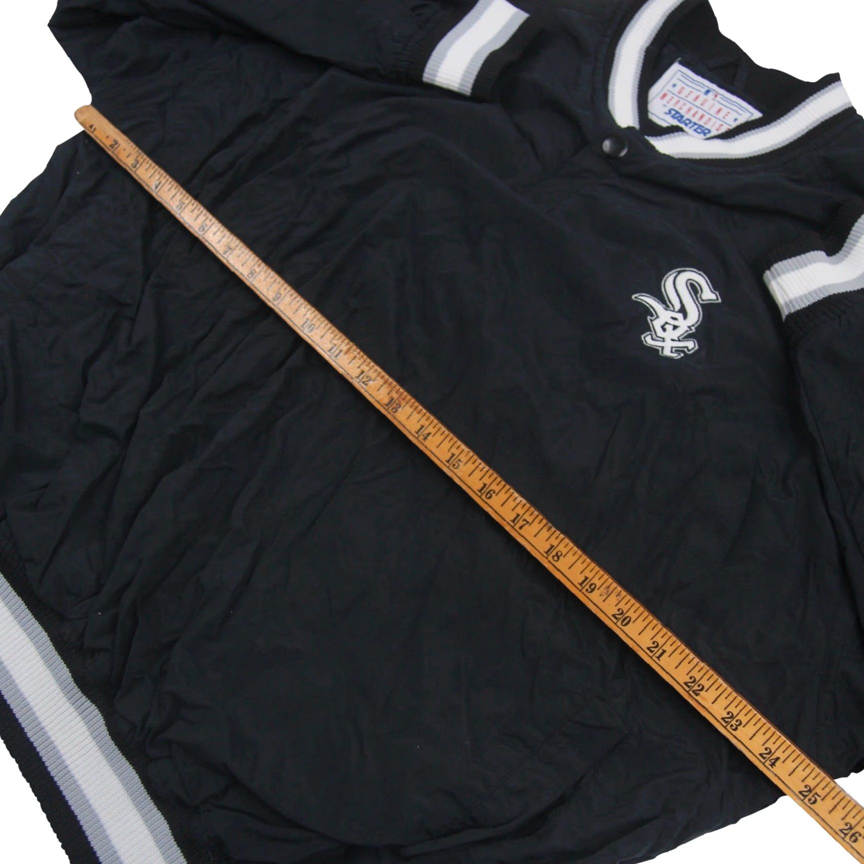 Starter VINTAGE Starter Chicago White Sox Mens Large Windbreaker Jacket Black Size US L / EU 52-54 / 3 - 5 Thumbnail