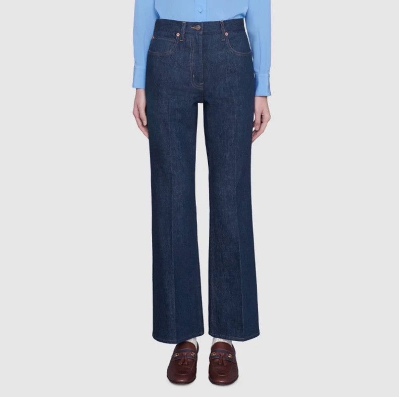 Gucci GucciGG apple-decorated washed jeans 2503-Nextarrow Size 25" / US 0 / IT 36 - 2 Thumbnail