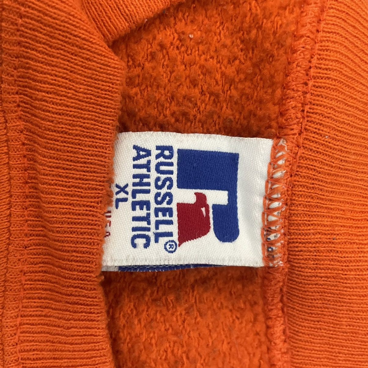 Designer × Vintage vintage Hoodie/sweater Russell athletic - orange Size US L / EU 52-54 / 3 - 8 Thumbnail