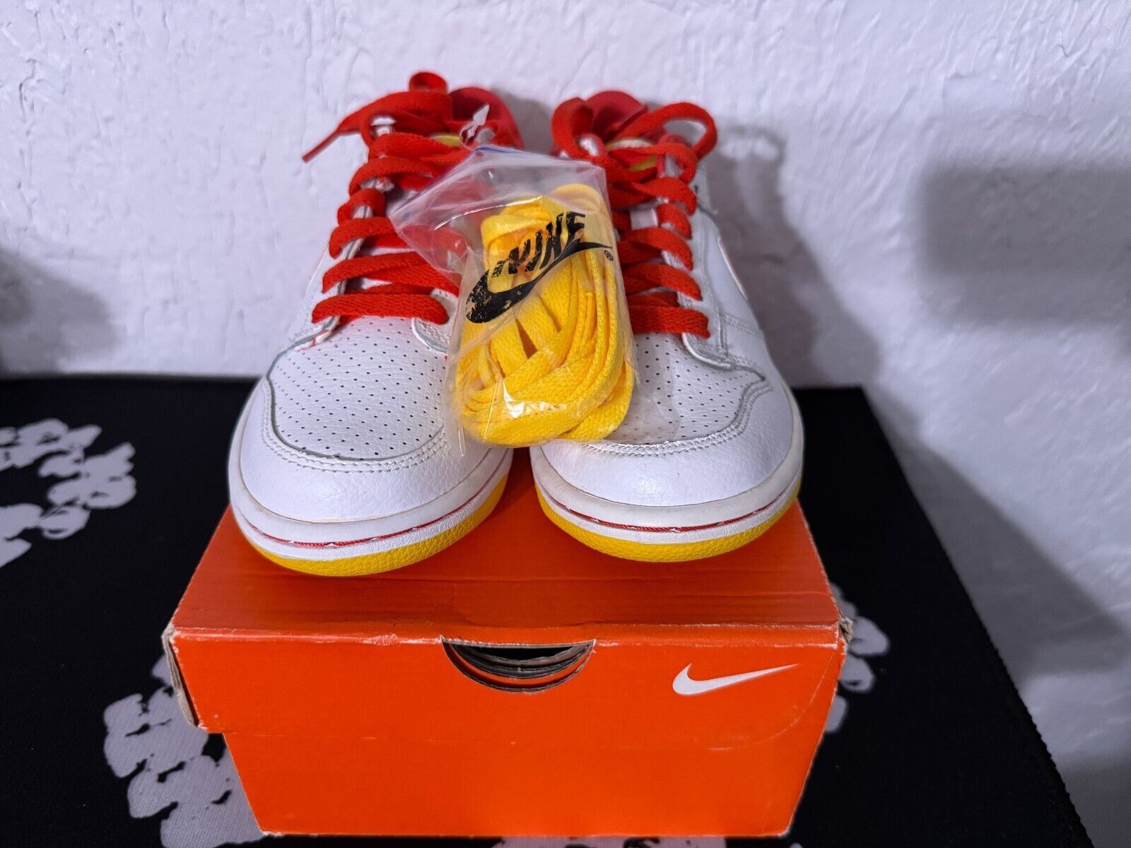 Nike × Vintage Nike NYX Dunk Low Ronald McDonald White Red Yellow US 4Y Size US 5.5 / IT 35.5 - 12 Thumbnail