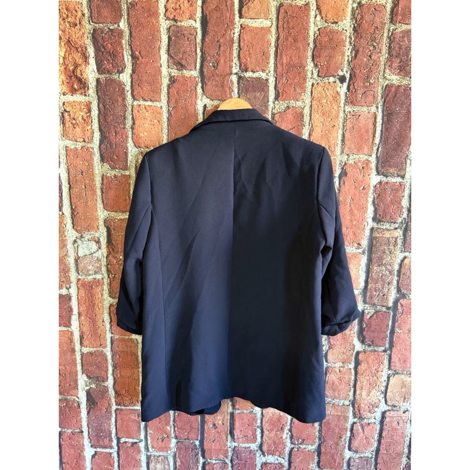 Zara VINTAGE Zara Womens Blue Long Sleeve Blazer Jacket Open Front Size Large Size L / US 10 / IT 46 - 2 Thumbnail